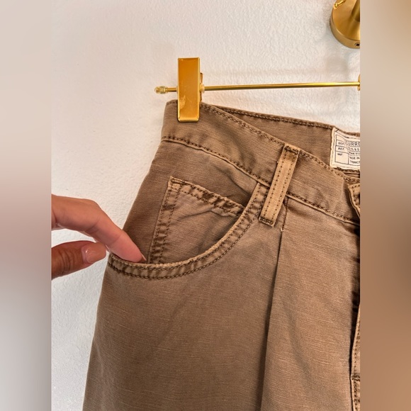 Current/Elliott NWT The Pleated Barrel Pants in Army Green Size 24 - Picture 9 of 12